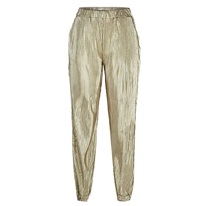 Women's Tight Trousers with Drawstring Waist in Khaki for a Relaxed and Adjustable FitCasual Trousers