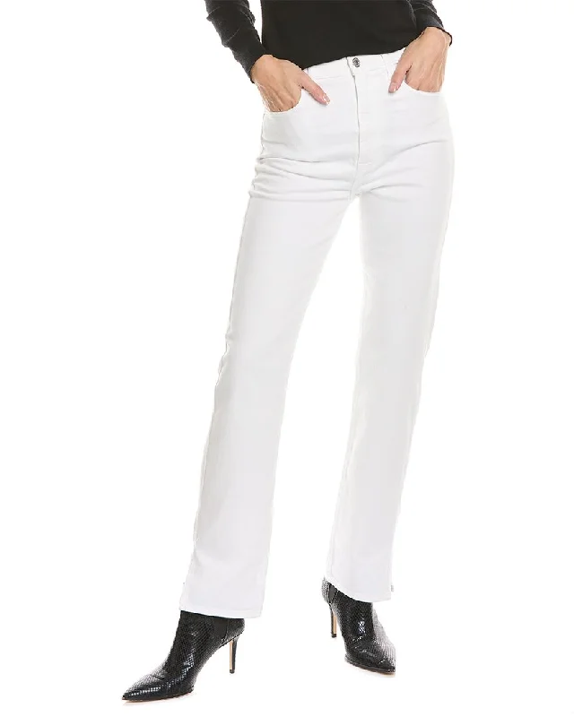 Women's Velvet Tight Trousers in Burgundy for a Luxurious and Elegant Appearance7 For All Mankind Brilliant White Easy Slim Jean