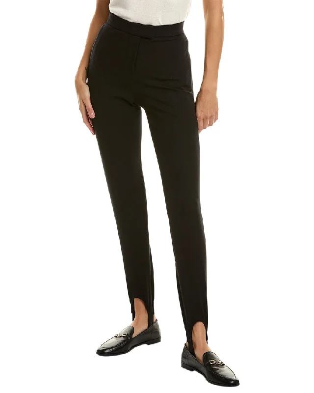 Women's High - Waisted Tight Trousers with Side Slits in Beige for a Trendy LookBurberry Legging