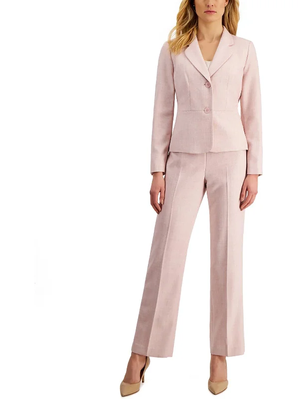 Plus Size Women's Sheer Tight Trousers in Nude for a Subtle and Stylish StatementPlus Womens Herringbone 2PC Pant Suit