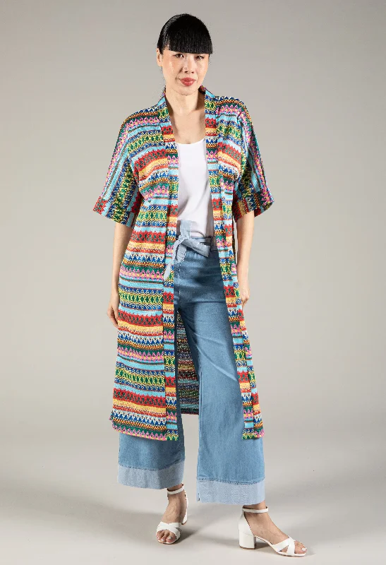 plus size women cardigan for comfortable layeringAztec Cardigan