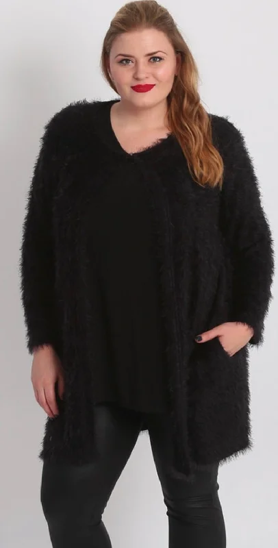 oversized women cardigan for a trendy and cozy lookLux Eyelash Knit Cardigan Magna