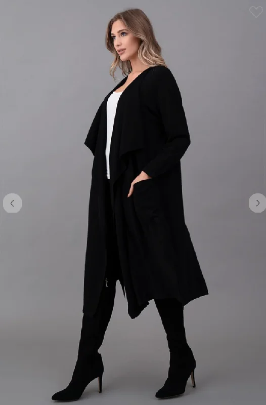 maternity women cardigan for expecting momsOversized Open-Front Cashmere Duster - 2 Colors