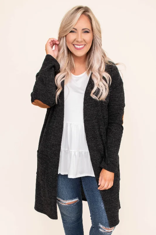 maternity women cardigan for expecting momsCuddle Weather Cardigan, Black