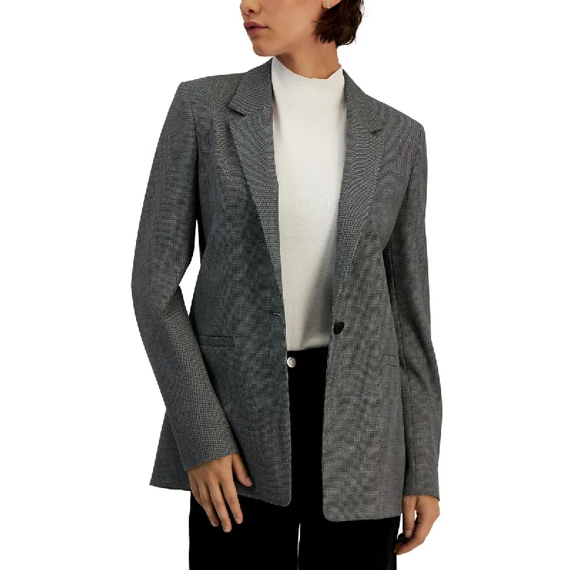 Single - Breasted Women's Tweed Blazers with Gold Buttons for a Classic LookHugo Womens Agada Textured  One-Button Blazer