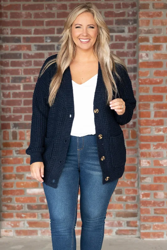 maternity women cardigan for expecting momsJust Throw It On Cardigan, Midnight