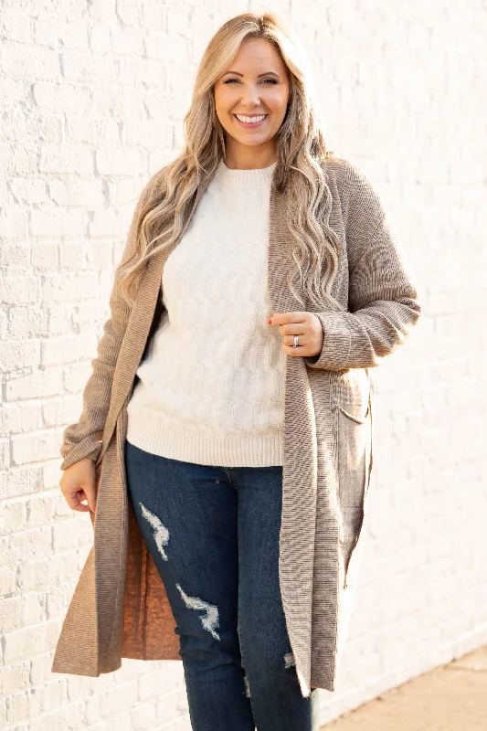 oversized women cardigan for a trendy and cozy lookShe's Always Classy Cardigan, Oatmeal