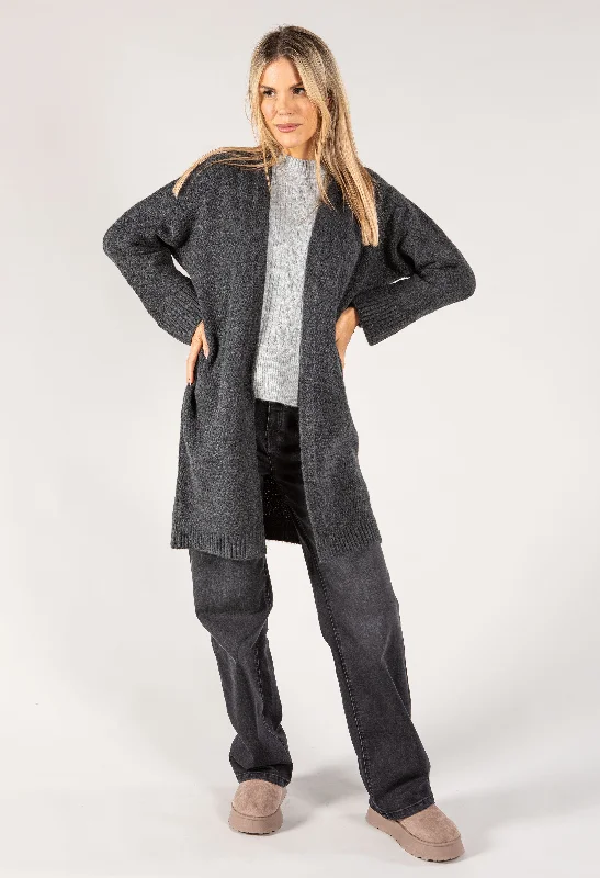 ribbed women cardigan with a classic textureSoft Touch Longline Cardigan