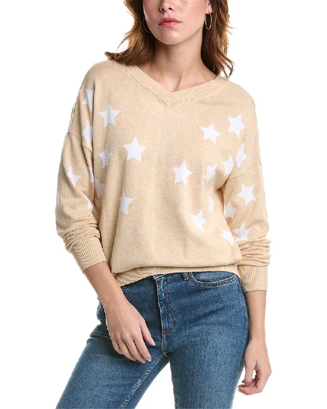 Women's Off - Shoulder Chunky Knit Sweater Dresses in Earth TonesEdinburgh Knitwear Scattered Star Sweater