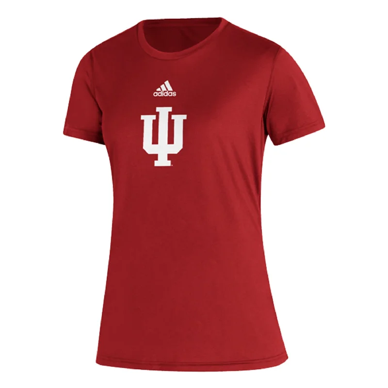 Sleeveless Women T Shirt for Summer ComfortLadies Indiana Hoosiers Adidas Creator Victory T-Shirt