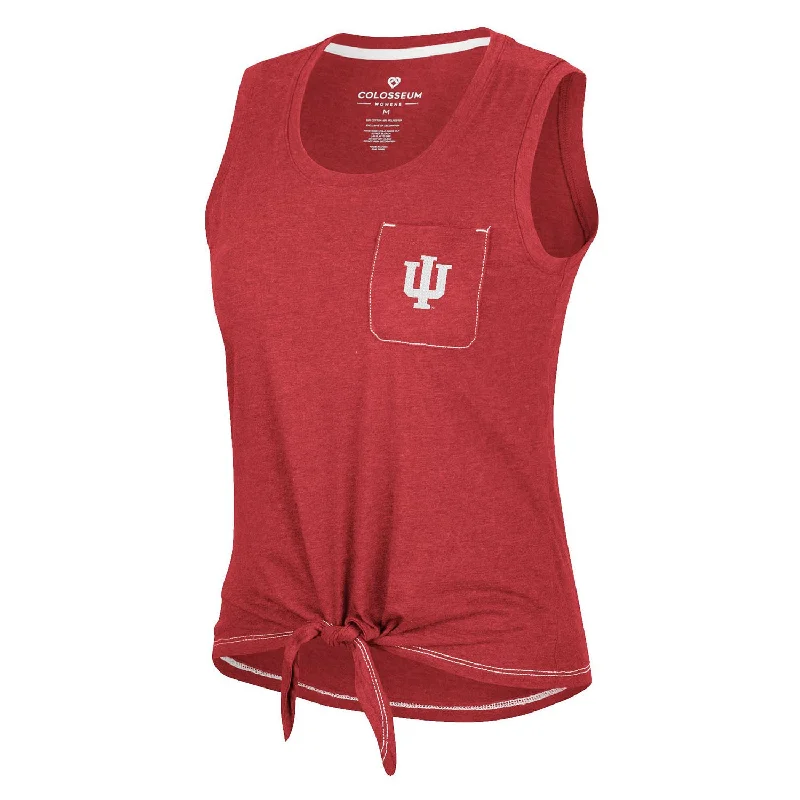 Sequined Women T Shirt for a Sparkly Night OutLadies Indiana Hoosiers Bling Pocket Tank Top