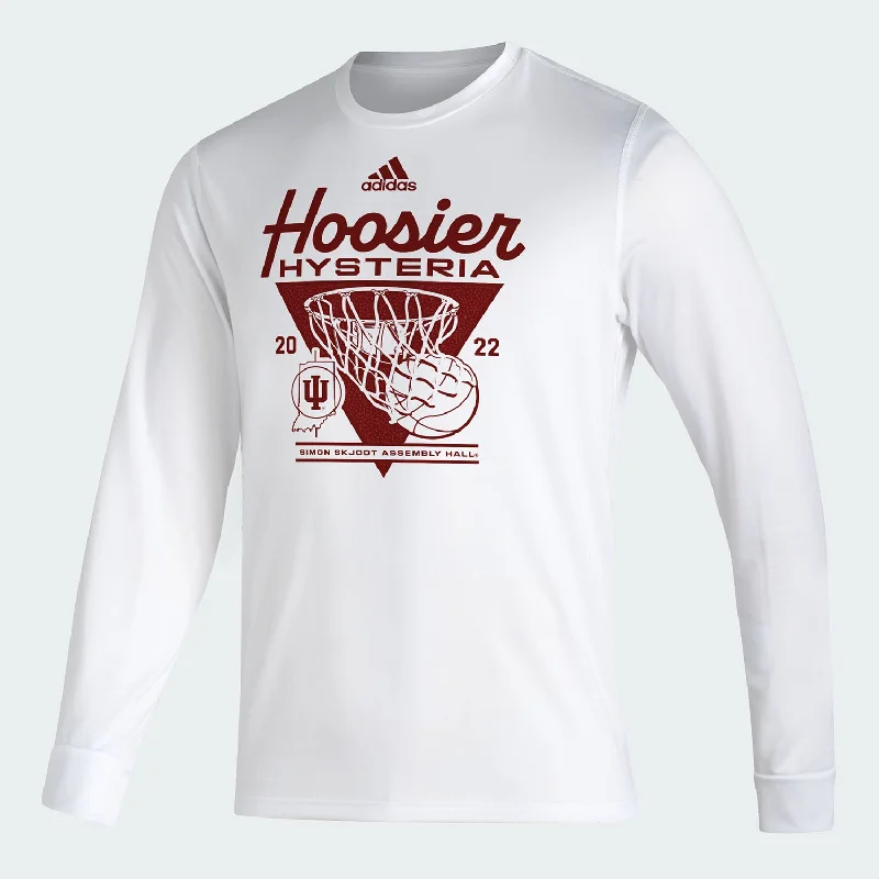 Crew Neck Women T Shirt with a Timeless DesignIndiana Hoosiers Adidas Hoosier Hysteria Long Sleeve T-Shirt