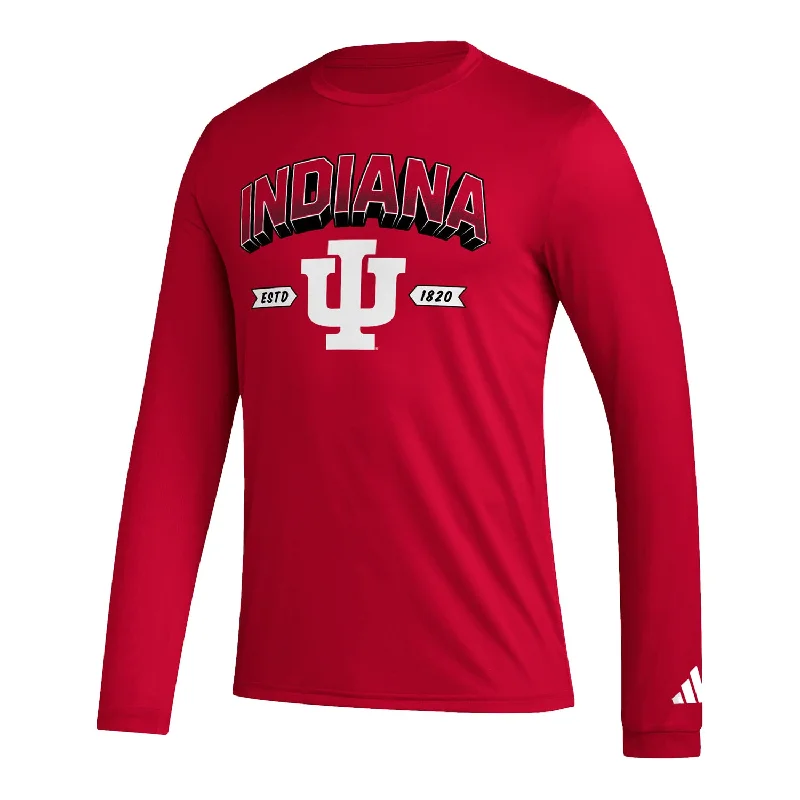 Organic Cotton Women T Shirt for Eco - Conscious WearersIndiana Hoosiers Adidas Mighty Mascot Long Sleeve Crimson T-Shirt