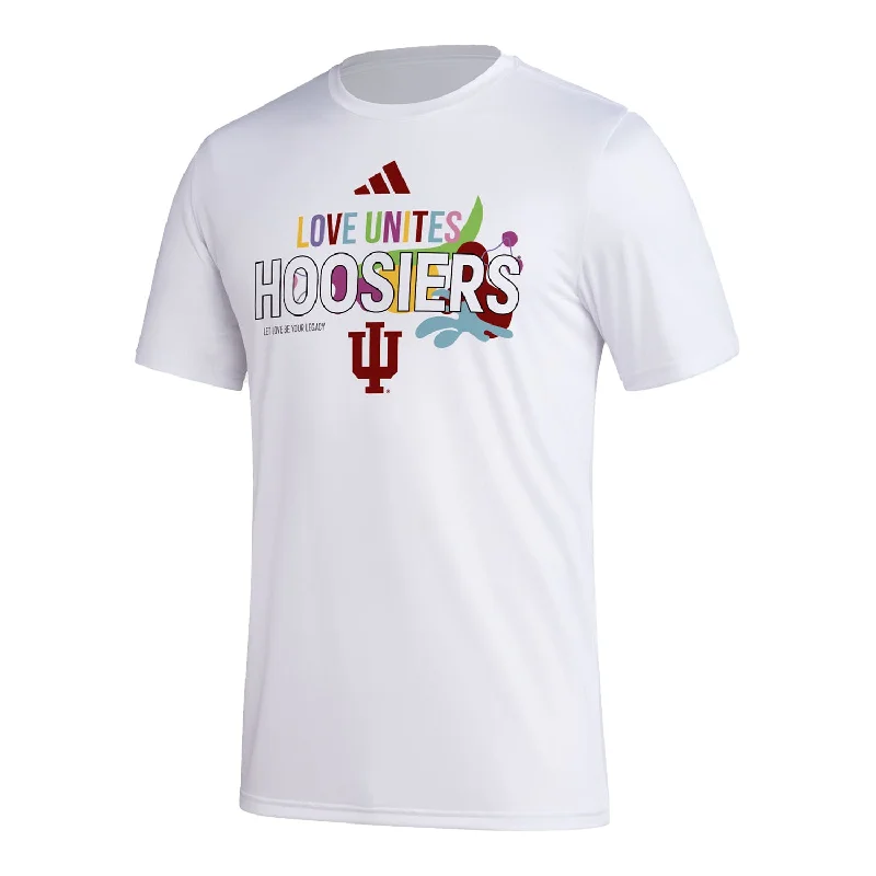 Striped Women T Shirt in a Classic PatternIndiana Hoosiers Adidas Pride White T-Shirt