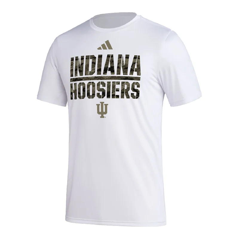 Striped Women T Shirt in a Classic PatternIndiana Hoosiers Adidas Salute To Service White T-Shirt