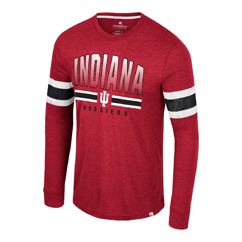 Long Sleeve Women T Shirt for Cooler WeatherIndiana Hoosiers You Must Live Long Sleeve Crimson T-Shirt