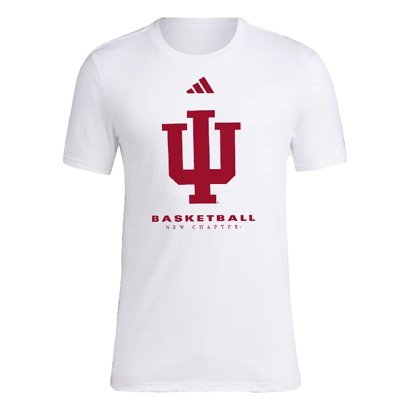 Crop Top Women T Shirt to Pair with High - Waisted BottomsIndiana Hoosiers Adidas New Chapter Bench White T-Shirt