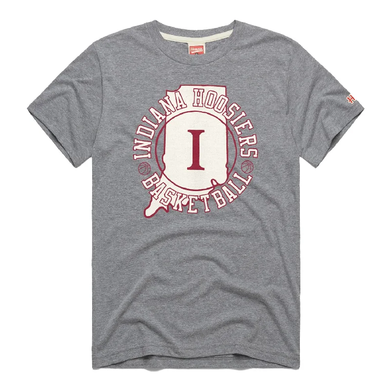 Plus Size Women T Shirt for a Comfortable and Flattering FitIndiana Hoosiers Basketball State Grey T-Shirt