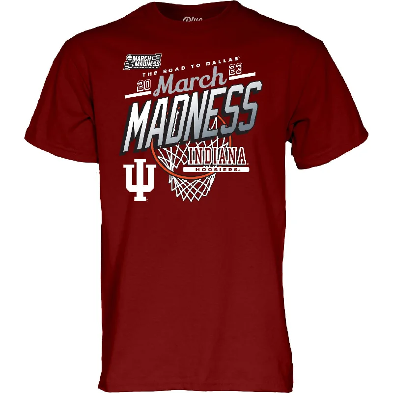 V - Neck Women T Shirt to Enhance the NecklineIndiana Hoosiers Women's Basketball 2023 March Madness Crimson T-Shirt