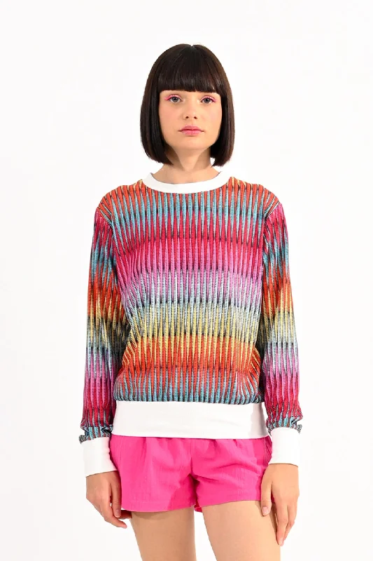 Women's Long Sleeve Turtleneck Cashmere SweatersLili Sidonio Multi Coloured Knitted Sweater