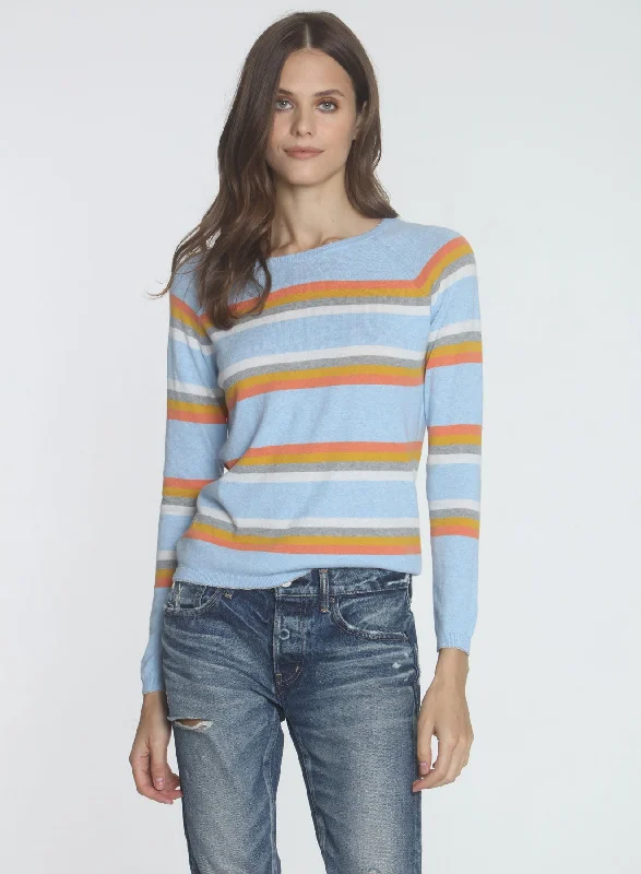 Tie - Front Women's Lambswool Sweaters in Pastel HuesLos Cabos Crew - Sky RBW