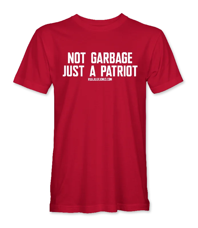 Ringer T Shirt Women with Retro - Inspired StripesNot Garbage Just A Patriot T-Shirt