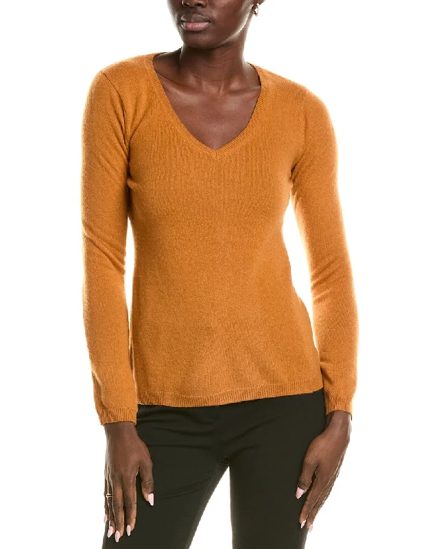 Mock Neck Women's Alpaca Wool Sweaters in Earth Tonessofiacashmere Modern V-Neck Cashmere Sweater