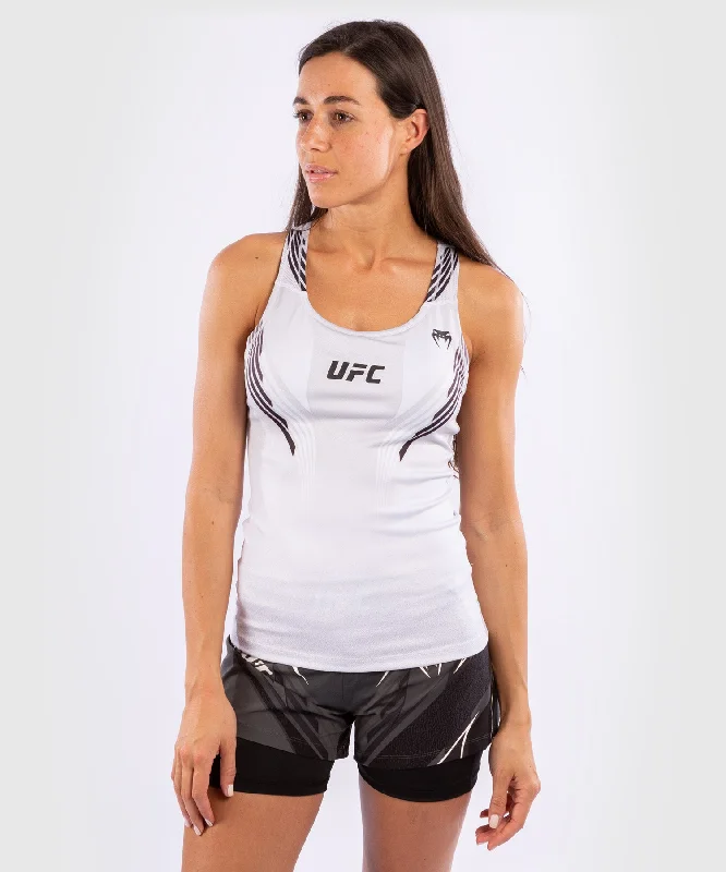 Graphic Print Women T Shirt for a Trendy StatementUFC Venum Authentic Fight Night Women's fitted Tank with shelf Bra - White