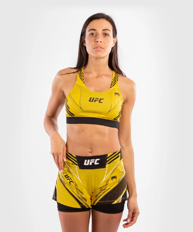 Crop Top Women T Shirt to Pair with High - Waisted BottomsUFC Venum Authentic Fight Night Women's Sport Bra - Yellow