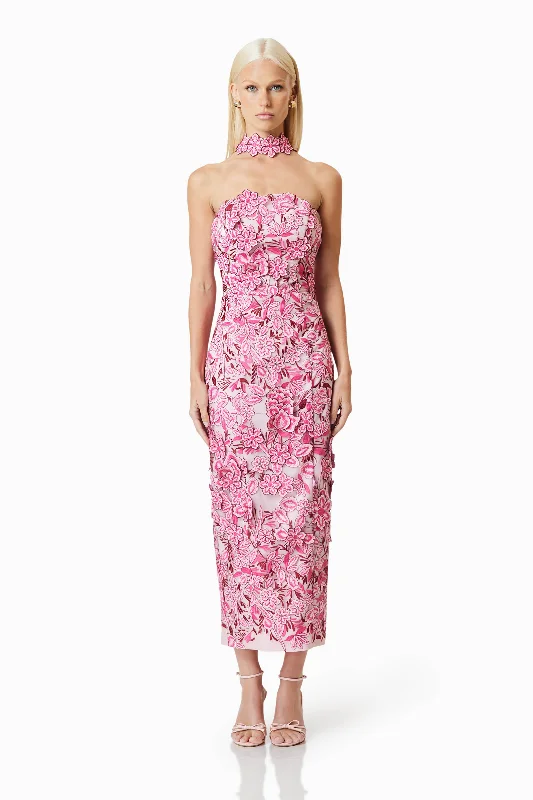 Ball Gown Women Dress with a Full Skirt for a Princess - like LookOMR x ELLIATT: Roseate Cocktail Midi Dress In Pink - Pre Order