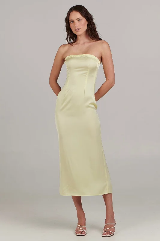 Mermaid - Style Women Dress with a Fitted Silhouette for Special OccasionsSinead Lemon Strapless Midi Dress