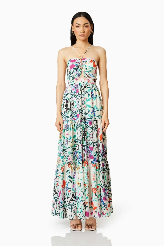 Halter Neck Women Dress to Show Off the Shoulders and NecklineTradewinds Halter Maxi Dress In Multi