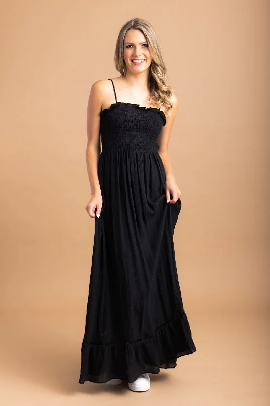 Polyester maxi dresses for easy - care and durabilityEllie Maxi Dress Black