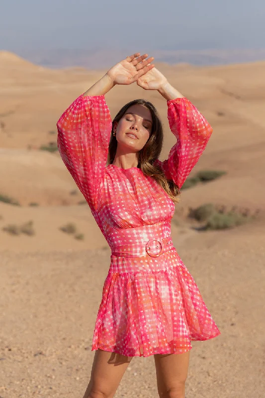 Strapless mini dresses for a beach vacationSaturday Morning Dress Pink