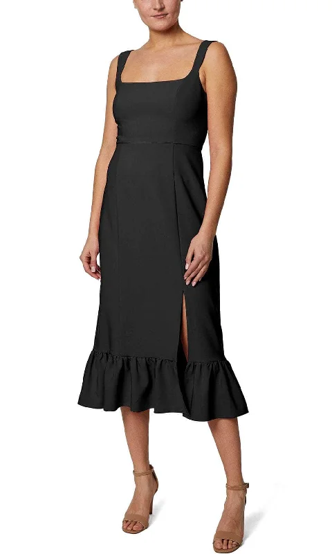 Little black cocktail dresses with lace detailingLaundry HU05D09 -  Ruffled Hem Long Dress