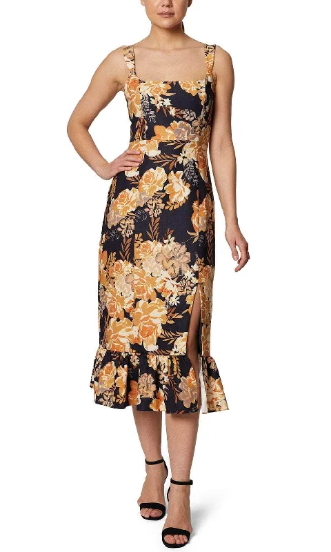 Sleeveless cocktail dresses in a silk - blend fabric for a luxurious feelLaundry HU07D18 - Sleeveless Floral Casual Dress