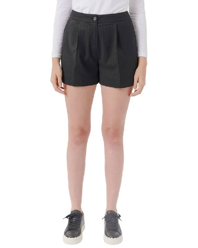 Stretchable Women Shorts for Maximum MobilityATM Anthony Thomas Melillo Twill Pleated Short