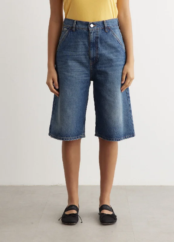 High - Waisted Women Shorts for a Retro and Flattering LookBermuda Denim Pants