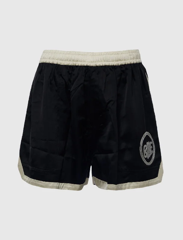 Cuffed Women Shorts for a Laid - Back and Trendy LookSATIN GYM SHORTS