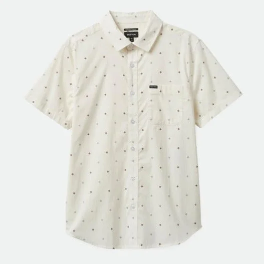 Charter Print Short Sleeve Woven Shirt - Off White Pyramid