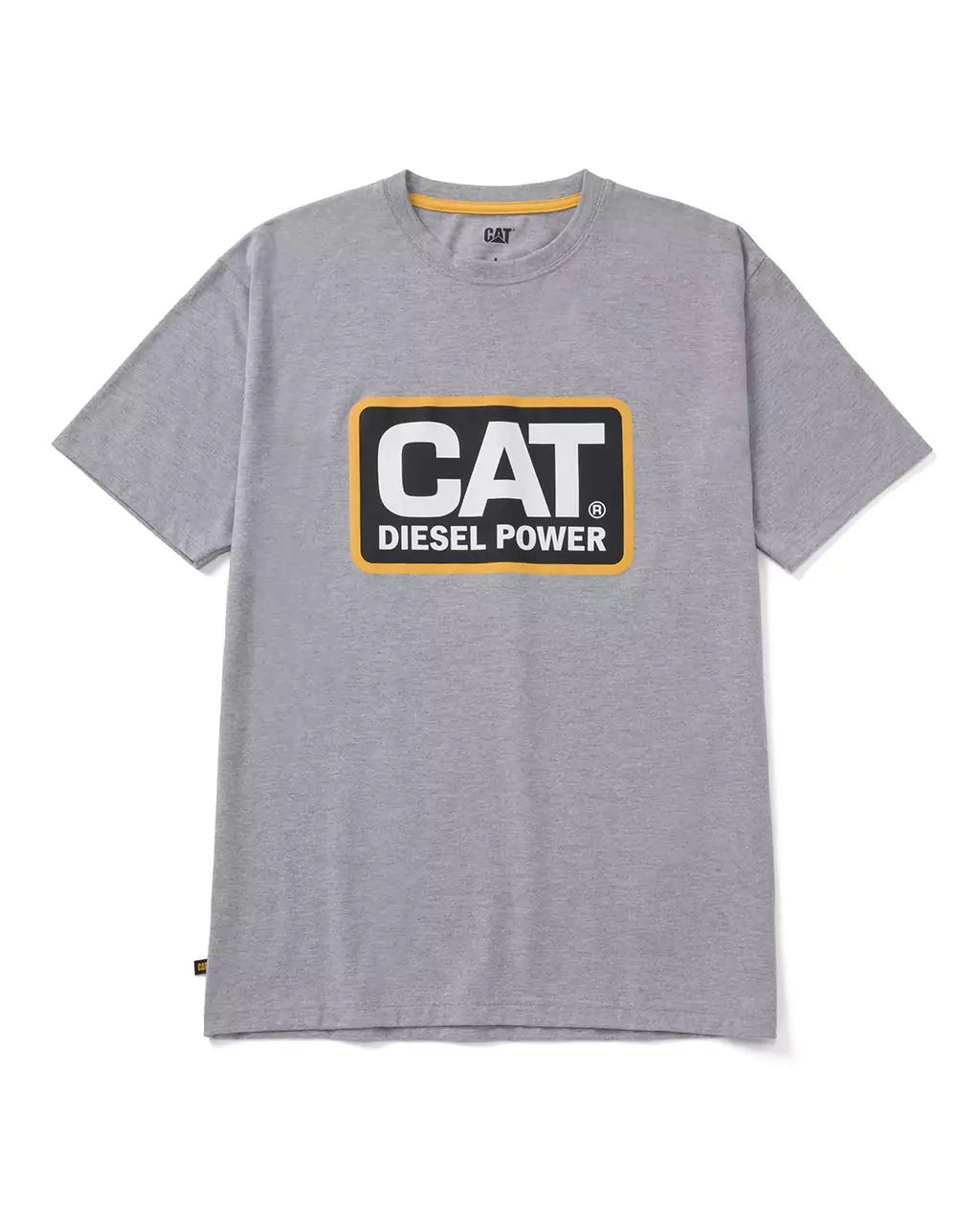 Men's CAT® Diesel Power T-Shirt - Heather Grey/Yellow