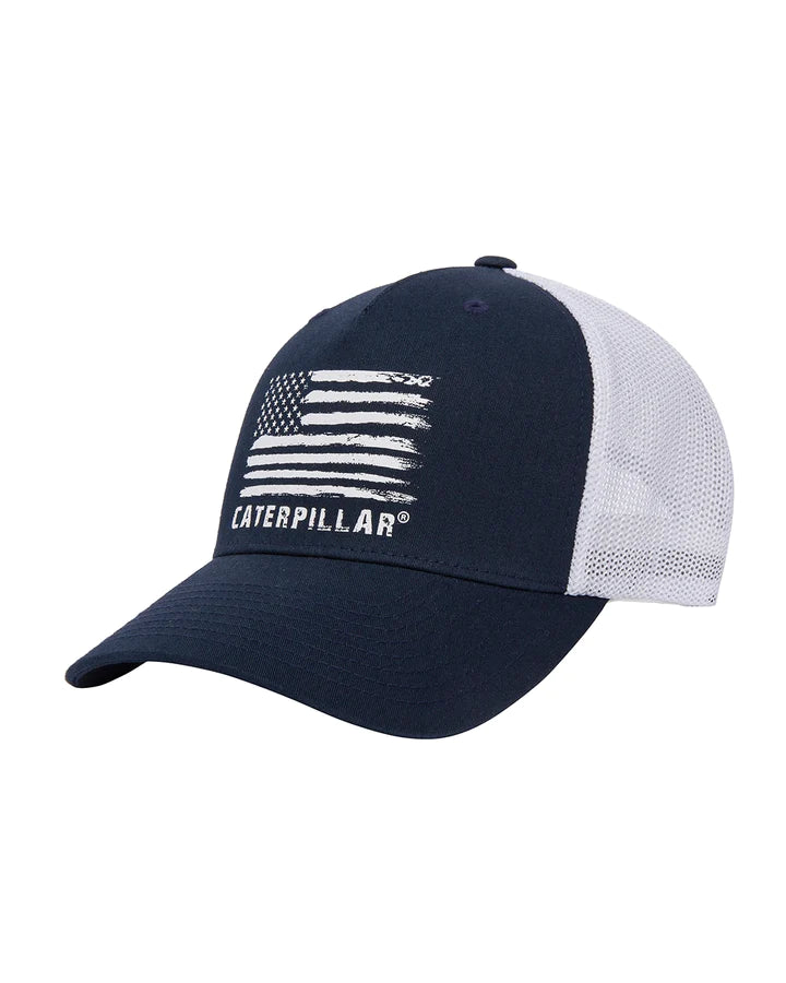 Distressed Flag Flexfit 110 Cap - Detroit Blue