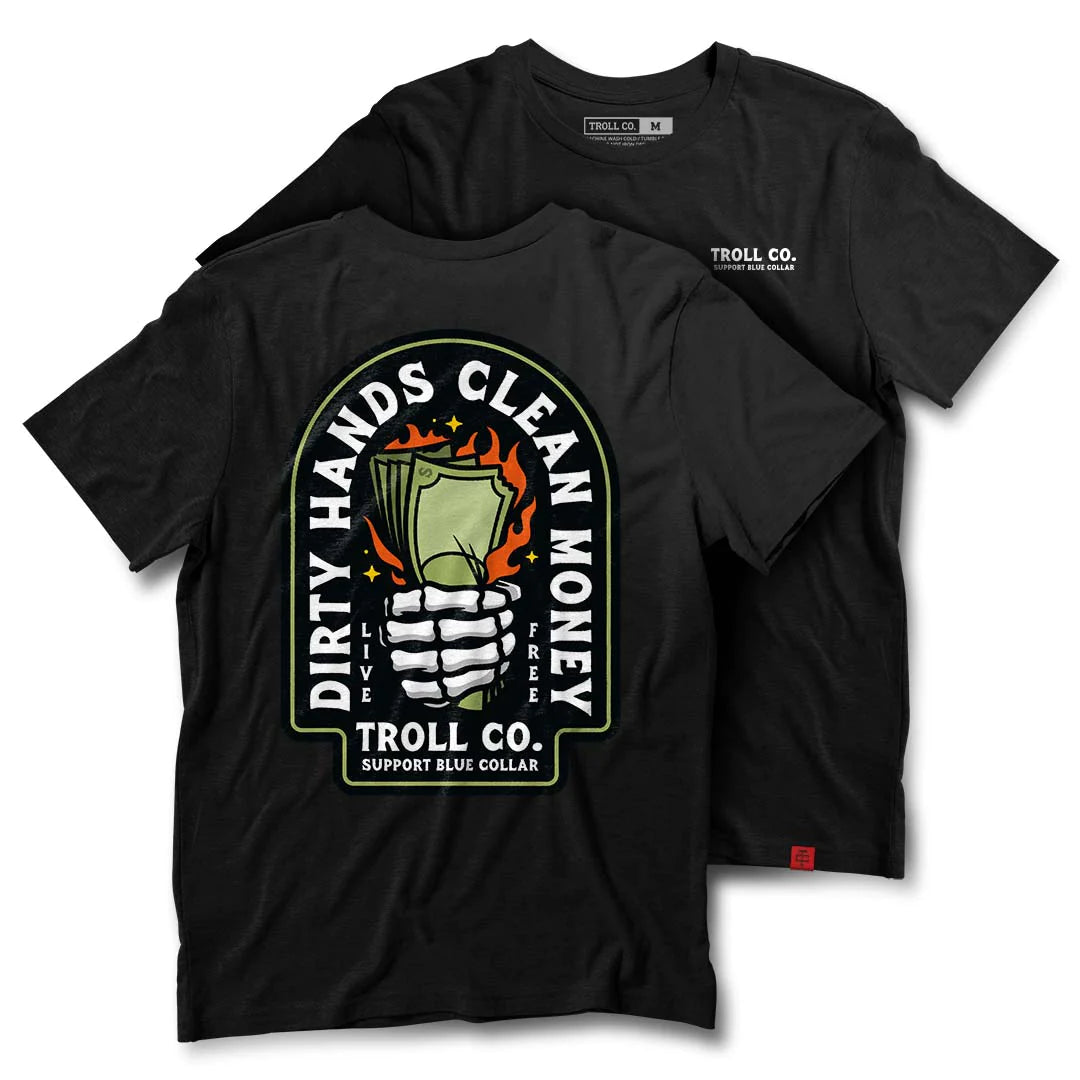 Green Back Tee - Black