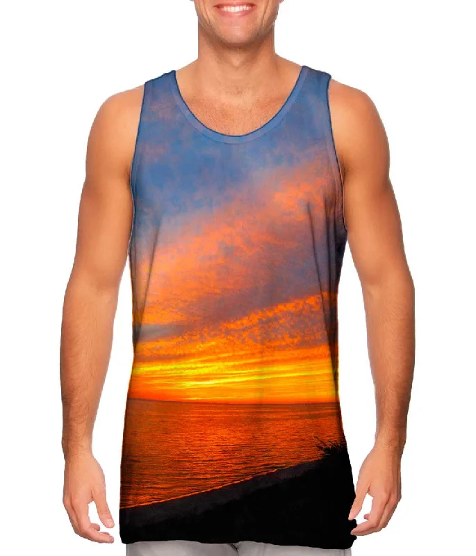 Crew Neck Women's Sustainable Tank Tops Made from Recycled MaterialsLast Sundays Sunset