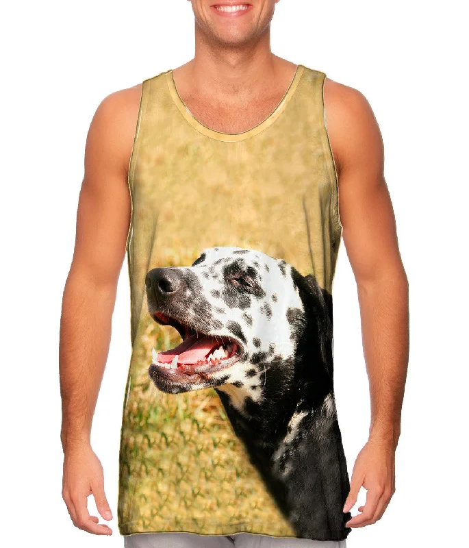 Women's Longline Tank Tops with Abstract PrintsLaughing Dalmation