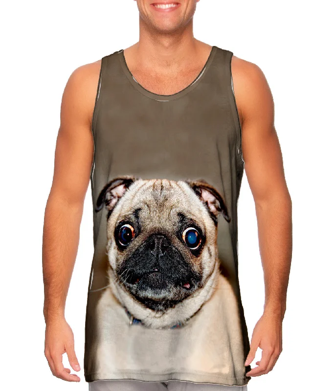 Plus Size Women's Side - Slit Tank Tops in Metallic ShadesLeast Photogenic Award Pug