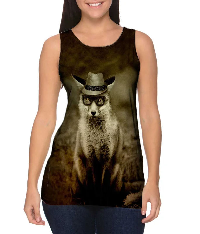 V - Neck Women's Moisture - Wicking Tank Tops for RunningLeer Fedora Fox