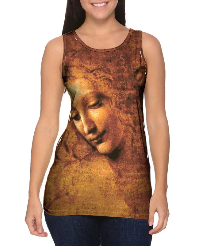 Plus Size Women's Embroidered Tank Tops in Boho StylesLeonardo 003 - "Female Head" (1508)