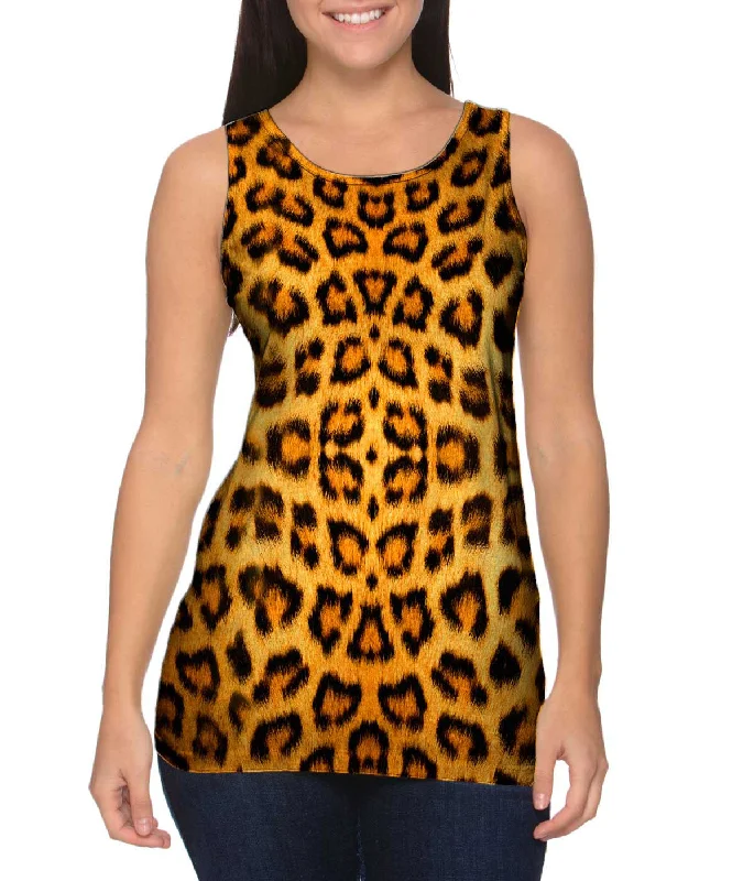 Halter Neck Women's Modal Blend Tank Tops for ComfortLeopard Skin