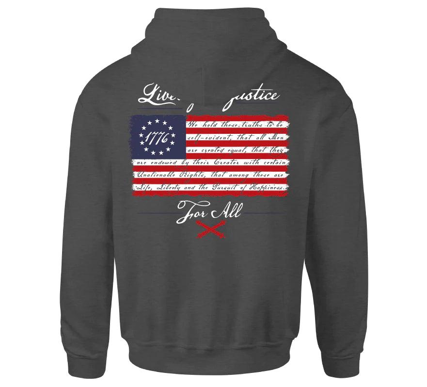 Liberty and Justic Hood - Charcoal Heather